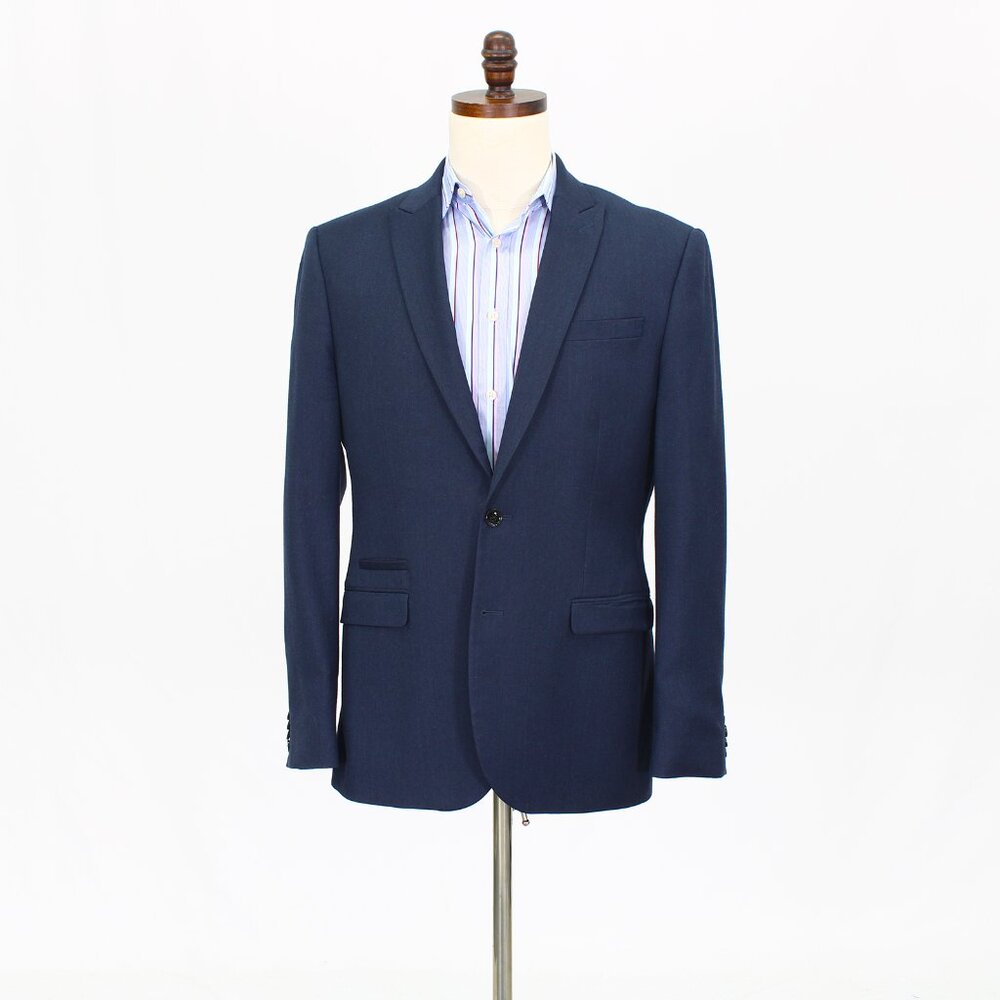 Express 40R Navy Solid 2-Button Sport Coat Blazer Jacket T643